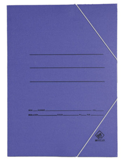 Carpeta folio con gomas y solapas en azul Mariola