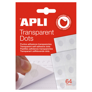 Puntos adhesivos removibles transparentes Apli