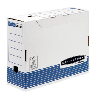Caja archivo Bankers Box A4 blanco/azul