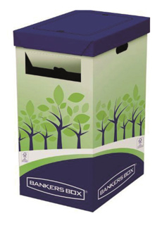 Papelera de reciclaje de cartón Bankers Box 69 litros