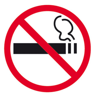 Etiqueta "prohibido fumar" Apli 114x114mm 