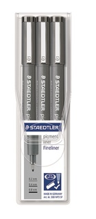 Rotulador calibrado Staedtler estuche 3 anchos de línea 0,2-0,4 y 0,8 mm