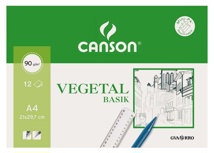 Papel vegetal Canson A3 mini pack de 12 hojas