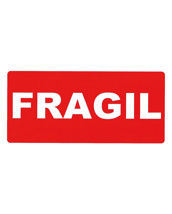 Etiquetas Apli "frágil" rojo 50 mm x 100 mm
