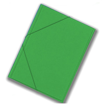 Carpeta de cartón brillo con 3 solapas en verde Saro