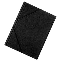 Carpeta de cartón brillo con 3 solapas en negro Saro