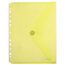 Dossier sobre con cierre velcro tira multitaladro en amarillo Officebox