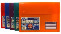 Clasificador Officebox A4+ 5 separadores rojo