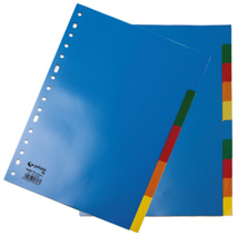 Separador de plástico Grafoplas 5 pestañas XS Ecolog. Folio colores