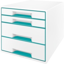 Buc de cajones Leitz Wow Desk Cube blanco / turquesa