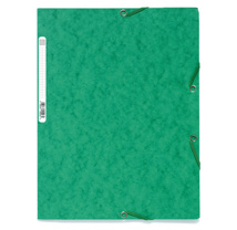 Carpeta cartulina A4 lustrada con solapas en verde Exacompta