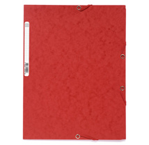 Carpeta cartulina A4 lustrada con solapas en rojo Exacompta