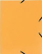 Carpeta PP A4 con gomas y solapas en amarillo Exacompta