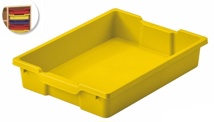 Caja PP 420x310x73MM amarillo Faibo