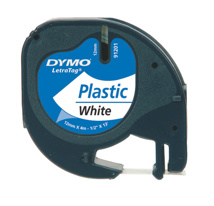 Cinta plástico Letratag de 12mmx4m negro/azul Dymo
