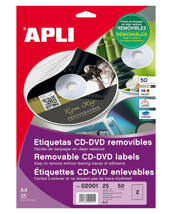 Etiquetas Apli para cd blanco