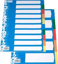 Separador de 5 separadores Económica Folio colores