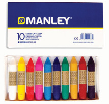 Pintura cera Manley 10 unidades colores surtidos