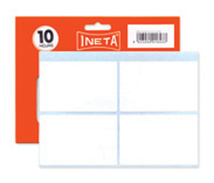 Etiquetas manuales Ineta blanco 53 mm x 82 mm