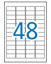 Etiquetas poliester Apli blanco 21,2 mm x 45,7 mm
