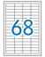 Etiquetas permanentes Apli blanco 16,9 mm x 48,5 mm