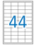 Etiquetas permanentes Apli blanco 25,4 (mm) x 48,5 (mm)