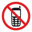 Etiqueta "prohibido telefono movil" Apli 114x114mm